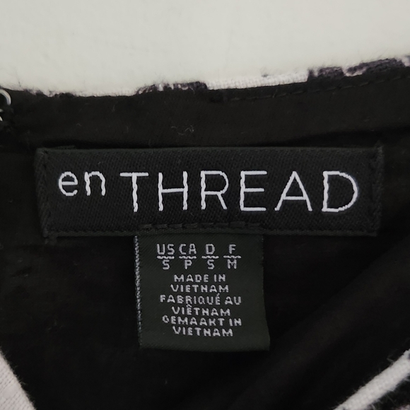 Women's black and white print dress - Picture 3 of 6